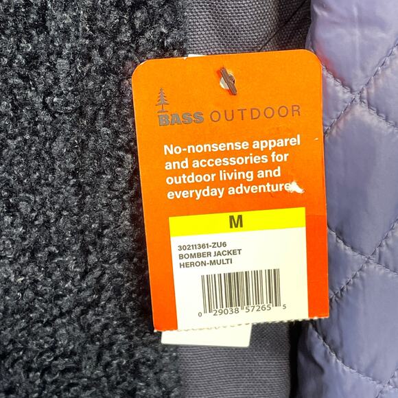 Bass Outdoor Women's Quilted-Trim Zip Bomber Jacket - Heron Multi medium - Picture 11 of 12